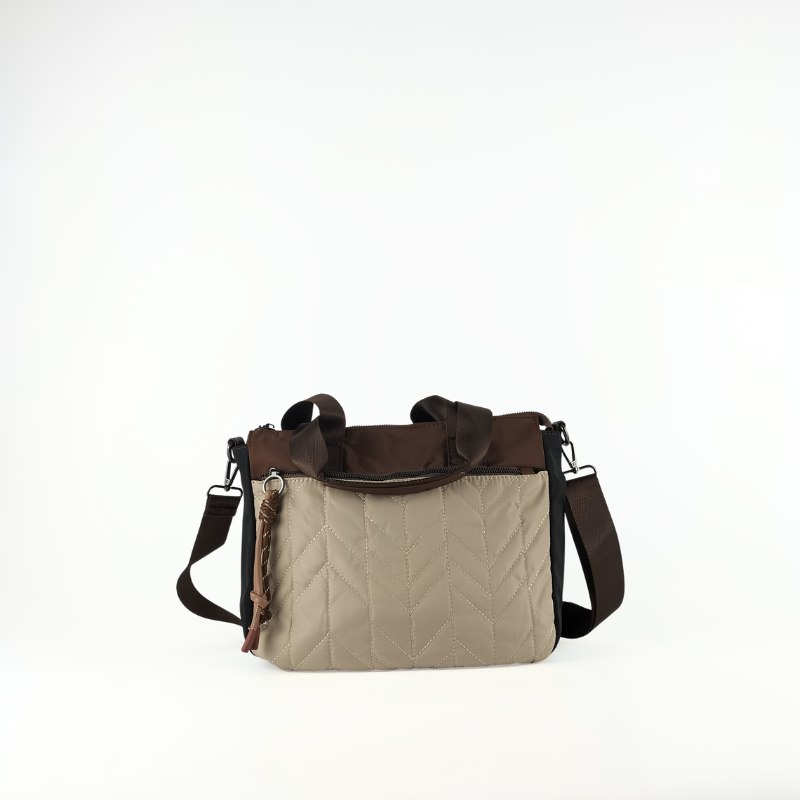 Tote Tricolor con Colgante