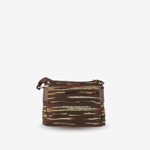 Bandolera Paño Mezclilla Marrón