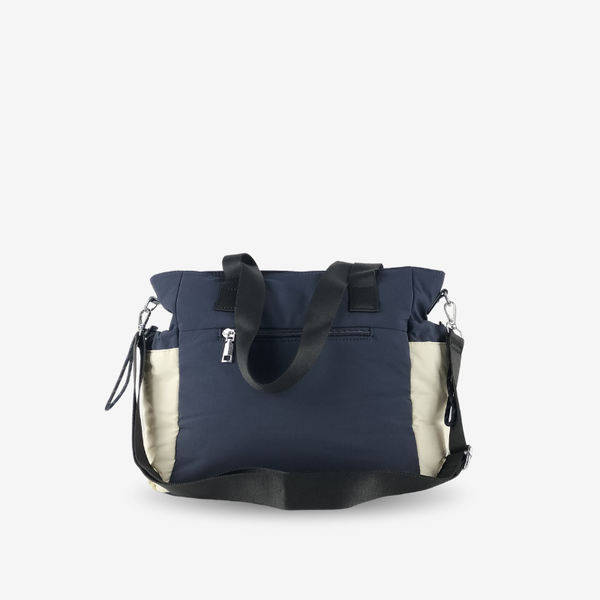 Tote Nylon Color Block Azul