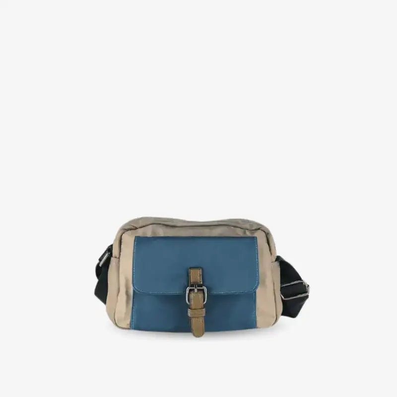 Bandolera de Nylon Bicolor con Bolsillo