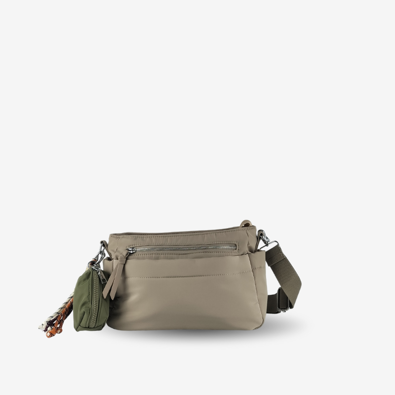 Bandolera Taupe con Monedero