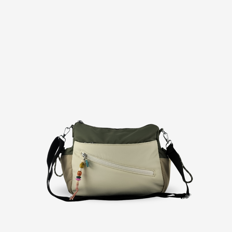 Bandolera Nylon Color Block Verde