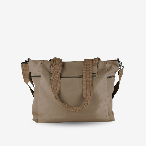 Shopper de nylon taupe de mujer KAF Bolsos – foto 2