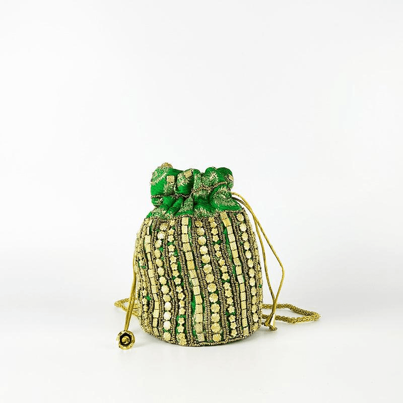 Bolso Bombonera Hindú Verde - KAF Bolsos