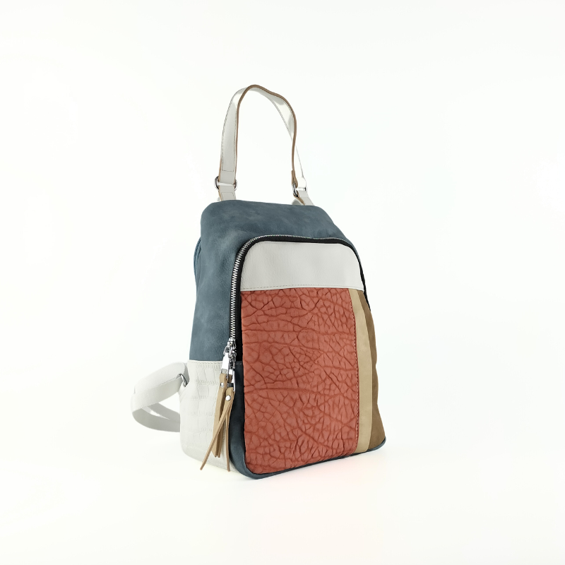 Mochila Multicolor Efecto Piel