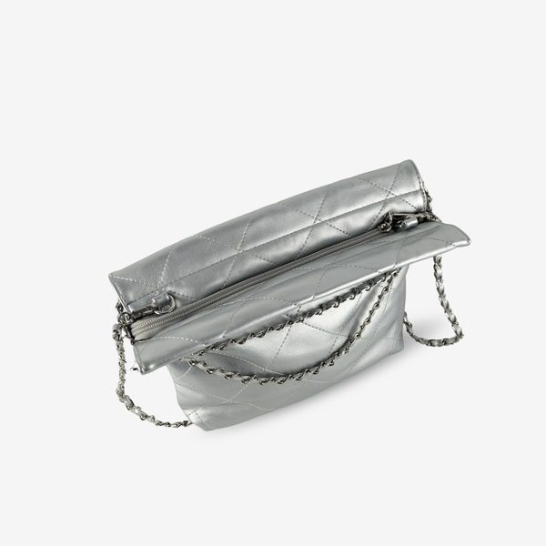 Bolso de Fiesta Rombos Plata