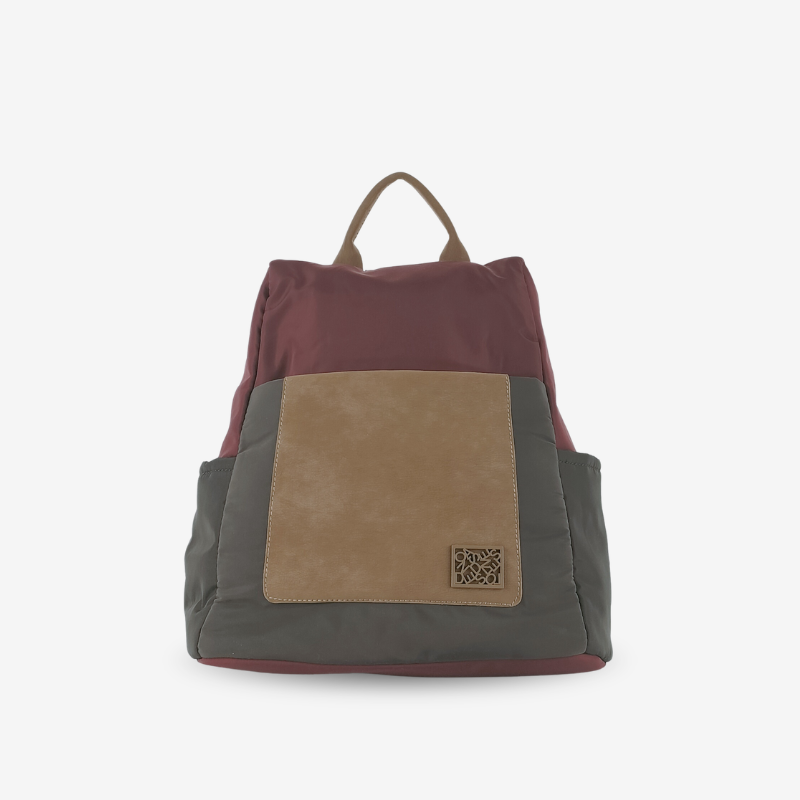 Mochila Antirrobo Tricolor Burdeos