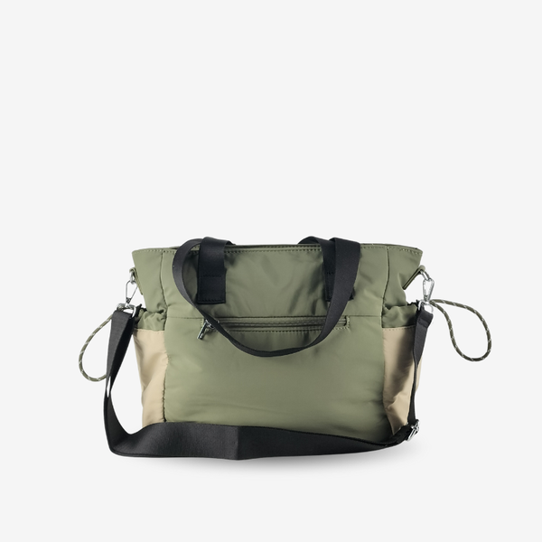 Tote Nylon Color Block Verde