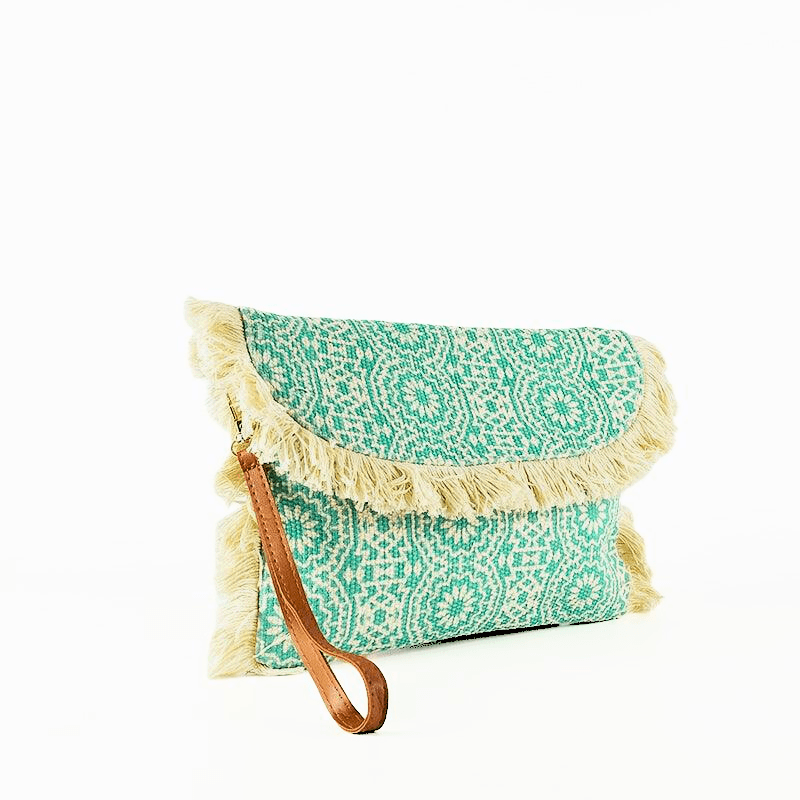 Bolso de Mano Estampado con Doble Correa