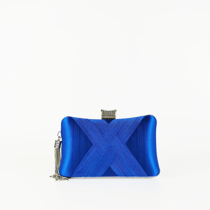 Clutch de Fiesta con Colgante Azul - KAF Bolsos