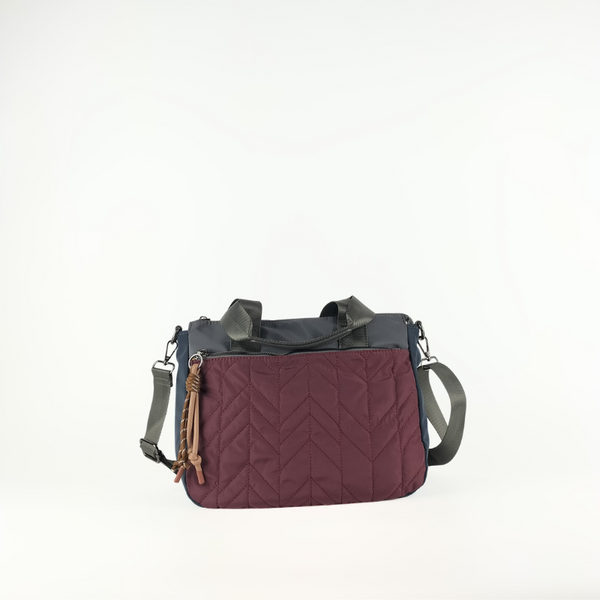 Tote Tricolor con Colgante