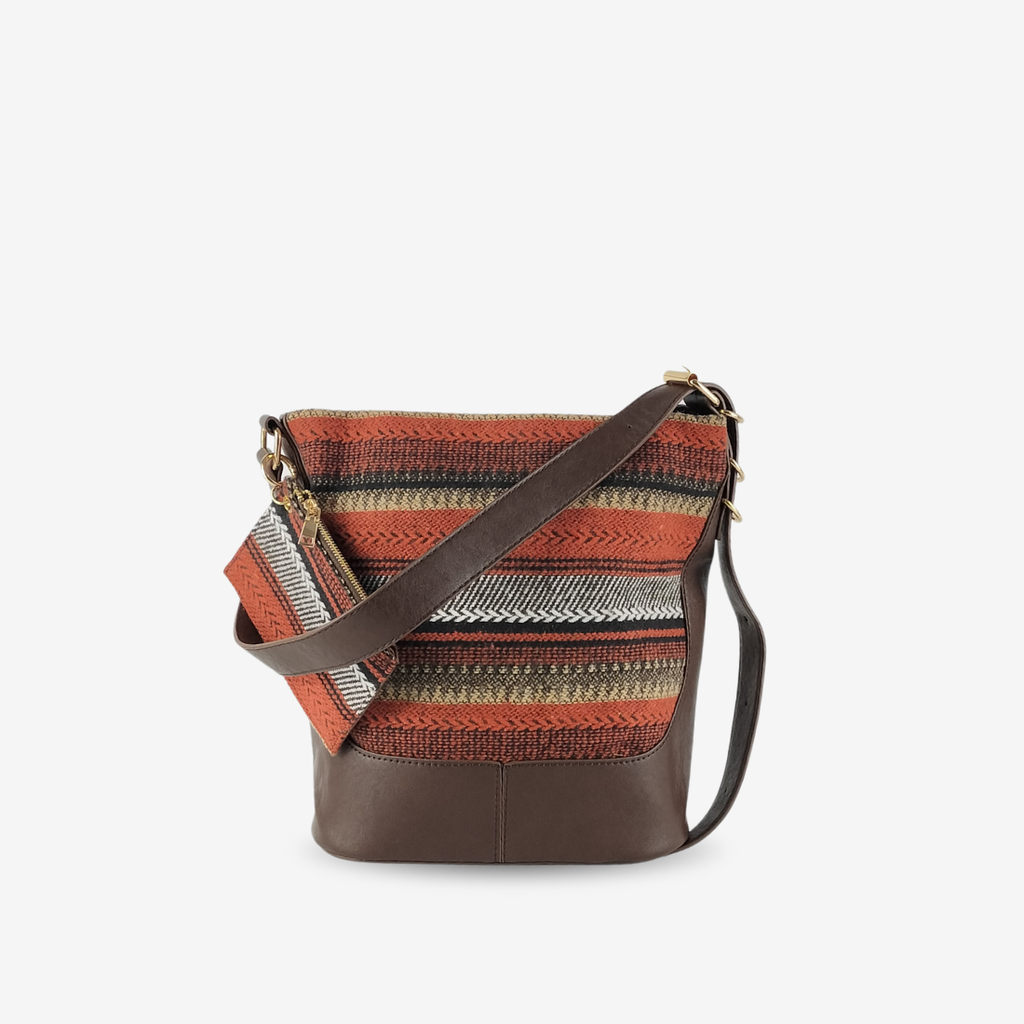 Bolso Hobo Marrón con Cartera