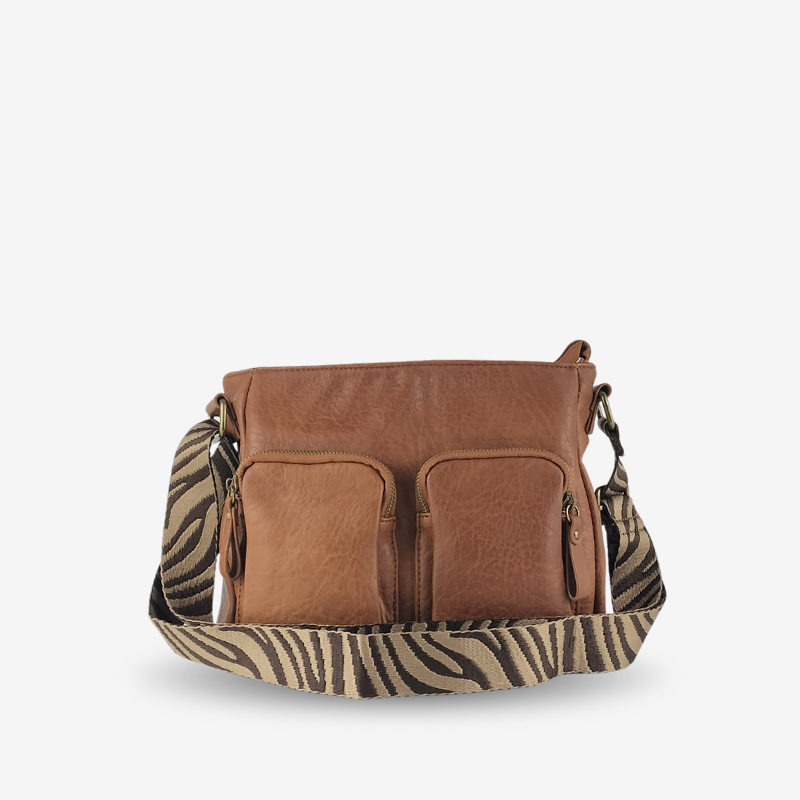 Bolso de Hombro con Correa Cebra