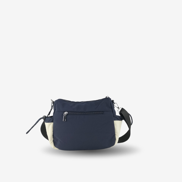 Bandolera Nylon Color Block Azul