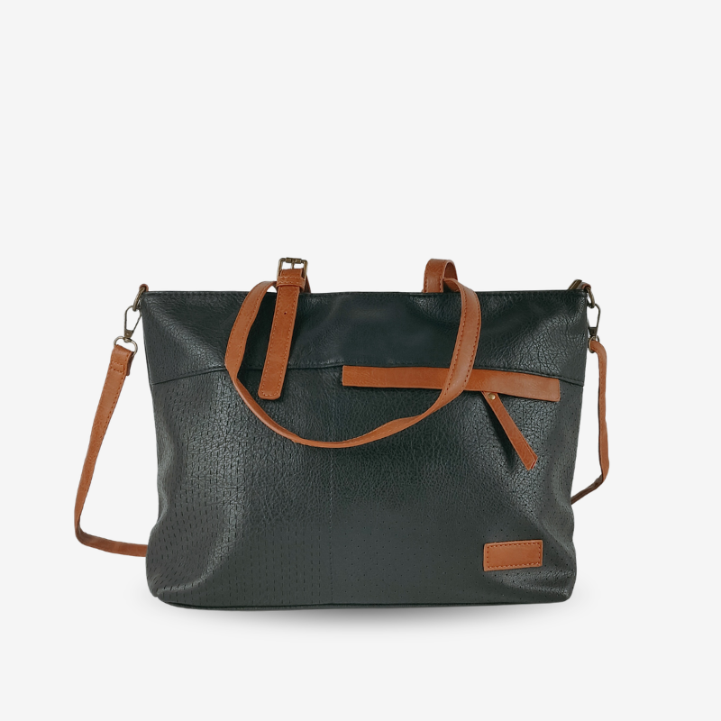 Shopper negro con bandolera de mujer KAF Bolsos – foto 1