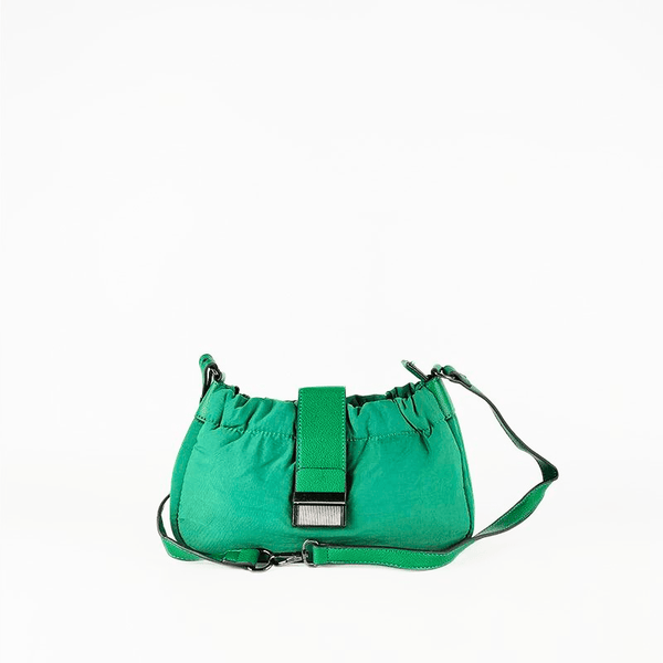 Bolso Rectangular Nylon Verde - KAF Bolsos