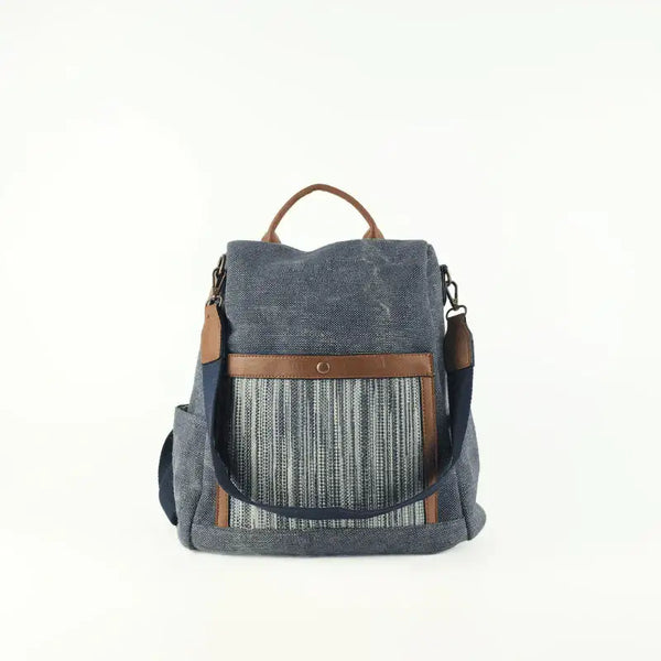 Mochila Antirrobo y Convertible de Lino - KAF Bolsos