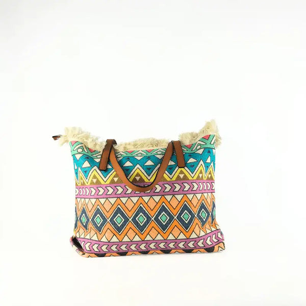 Maxi Bolso Estampado de Lona - KAF Bolsos