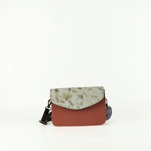 Bolso Animal Print Dorado - KAF Bolsos