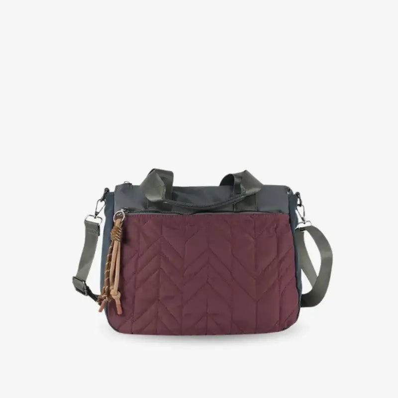 Tote Tricolor con Colgante