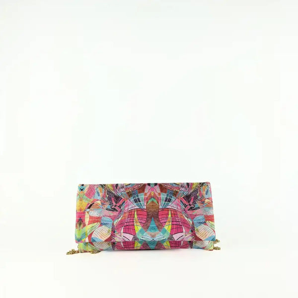 Bolso de Mano Estampado Fucsia