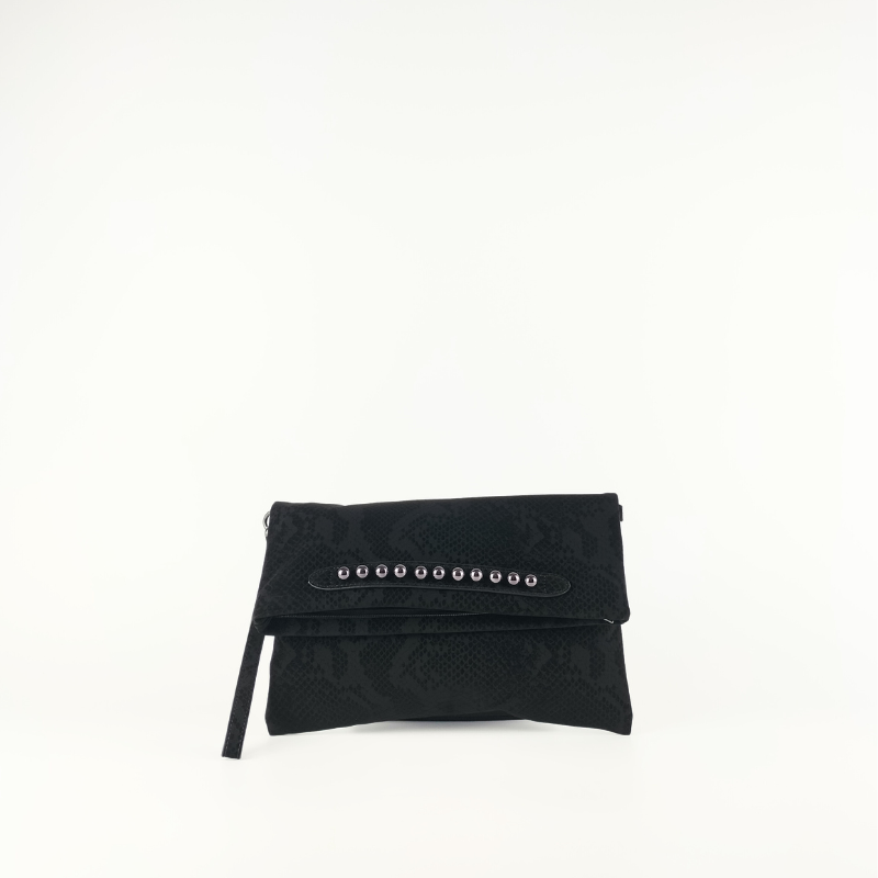 Bolso de Mano Efecto Piel con Patrón