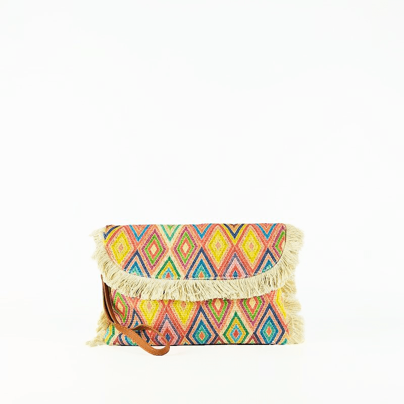 Bolso de Mano Estampado con Doble Correa