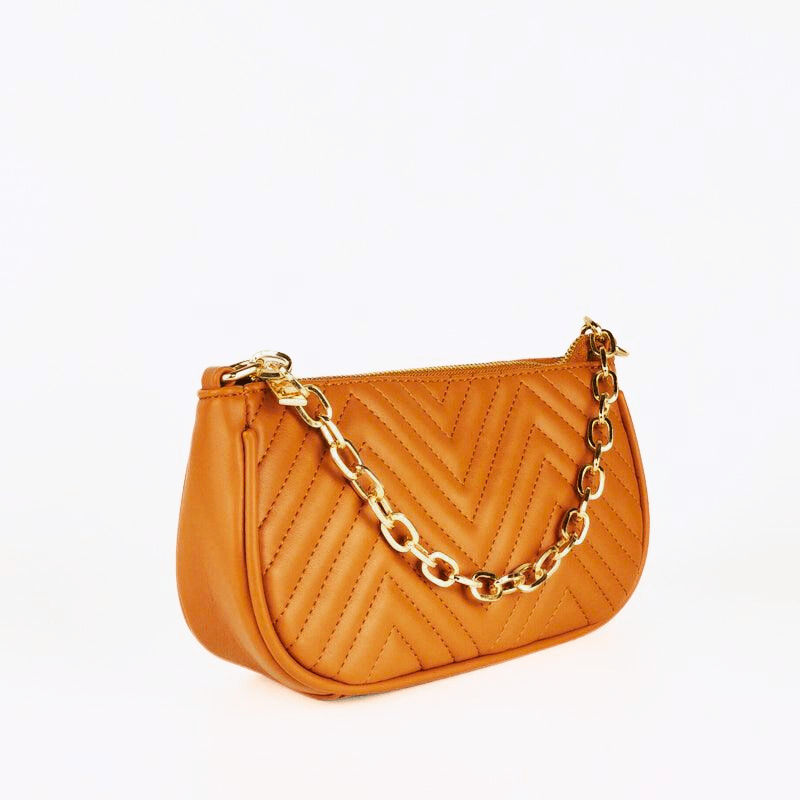 Bolso Baguette Acolchado con Cadena - KAF Bolsos