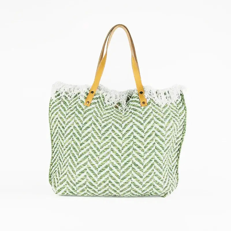 Maxi Bolso de Algodón Verde - KAF Bolsos