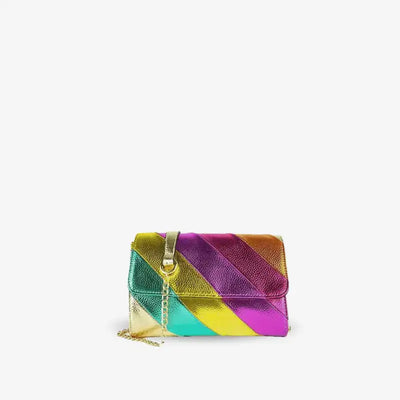 Bandolera de Fiesta Arcoiris de mujer, efecto piel - KAF Bolsos