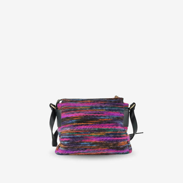 Bandolera Paño Mezclilla Morada