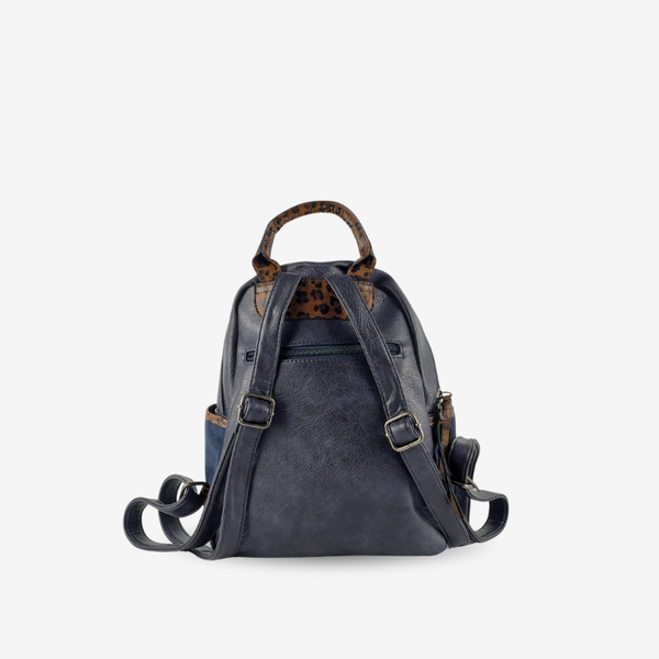 Mochila Urbana Multi Textura Azul