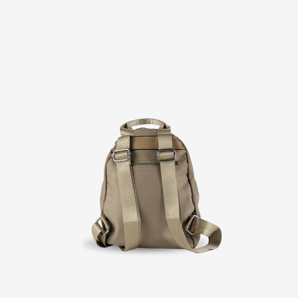 Mochila Mediana Nylon Taupe