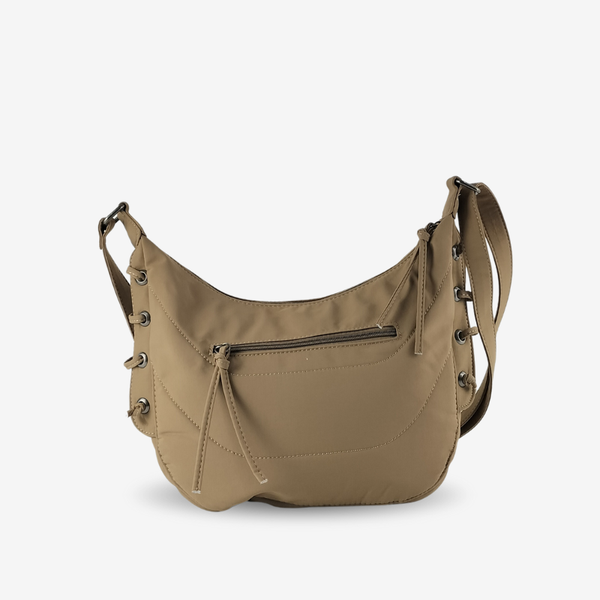 Bolso Hobo con Cordón Taupe
