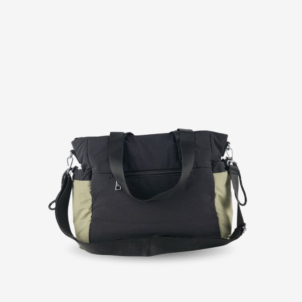 Tote Nylon Color Block Negro