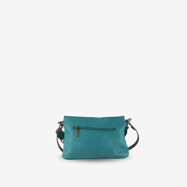 Bolso de Hombro con Tachuelas Turquesa