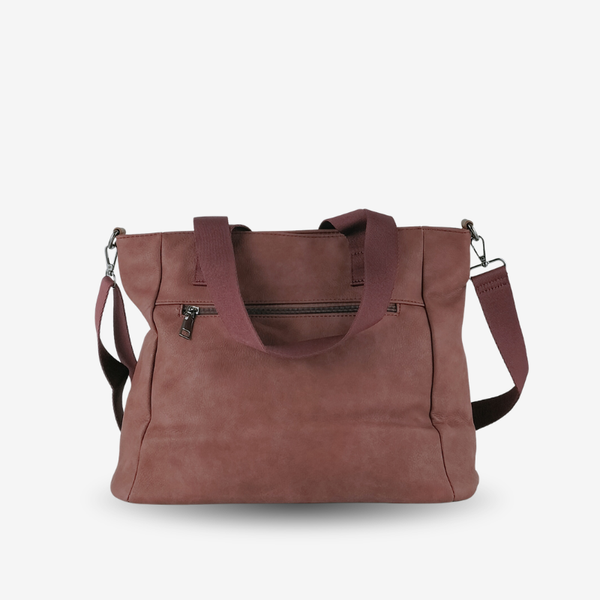 Shopper Efecto Piel Burdeos
