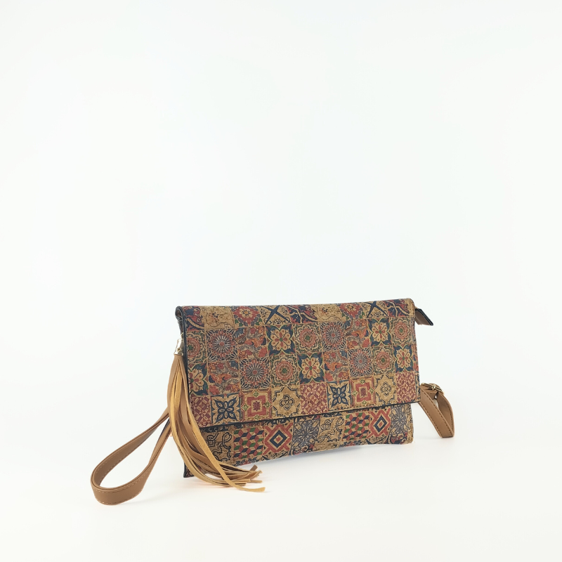 Bolso Estilo Sobre de Corcho con Bandolera