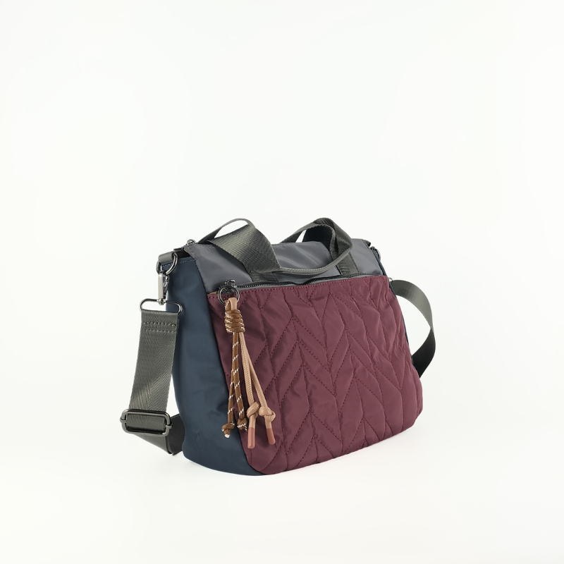 Tote Tricolor con Colgante