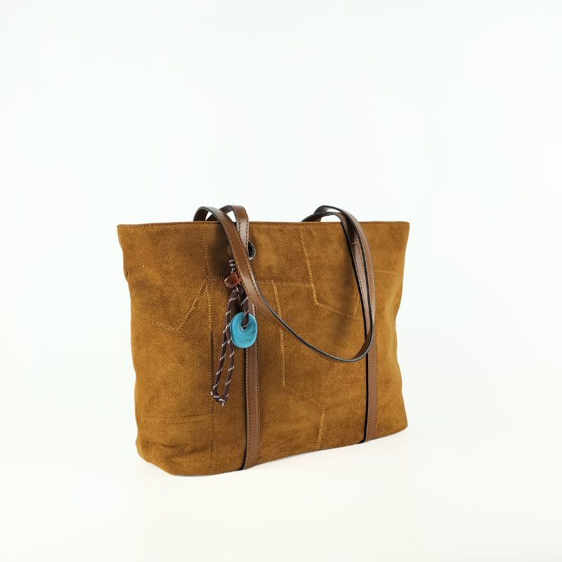 Shopper Efecto Ante Mostaza