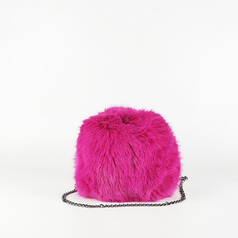 Bolso de Fiesta Pelo Fucsia - KAF Bolsos