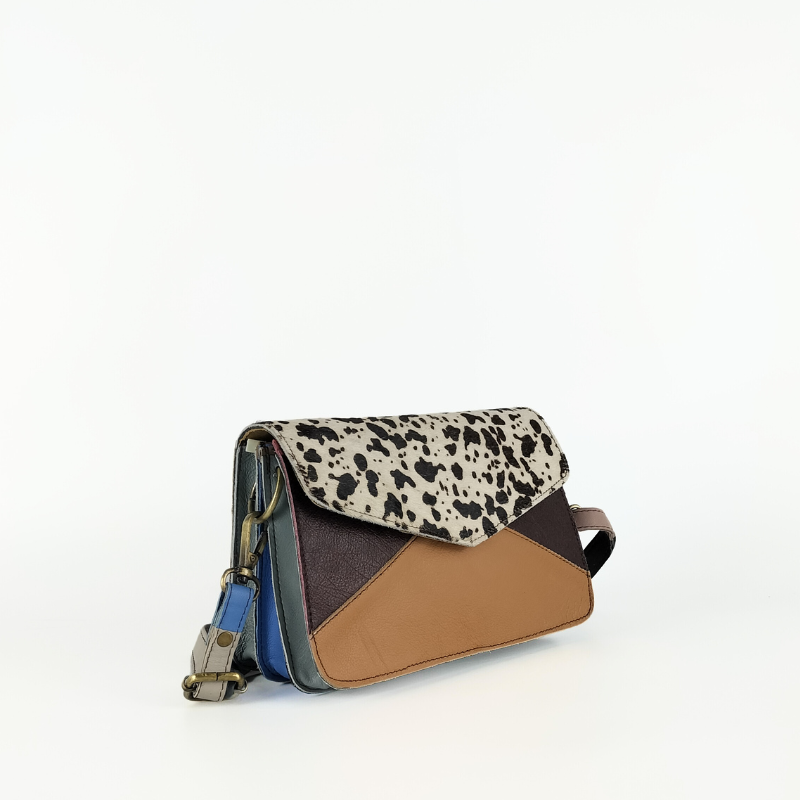 Bolso de Hombro Animal Print Estampado Vaca