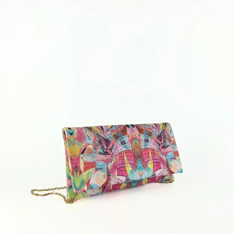 Bolso de Mano Estampado Fucsia