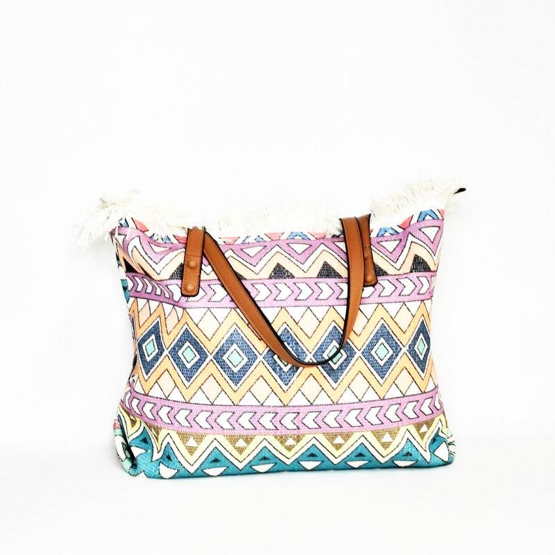 Maxi Bolso Estampado de Lona