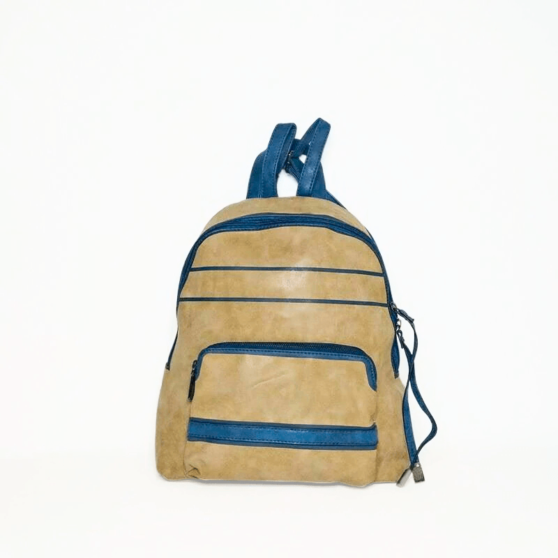 Mochila Nobuck Azul - KAF Bolsos