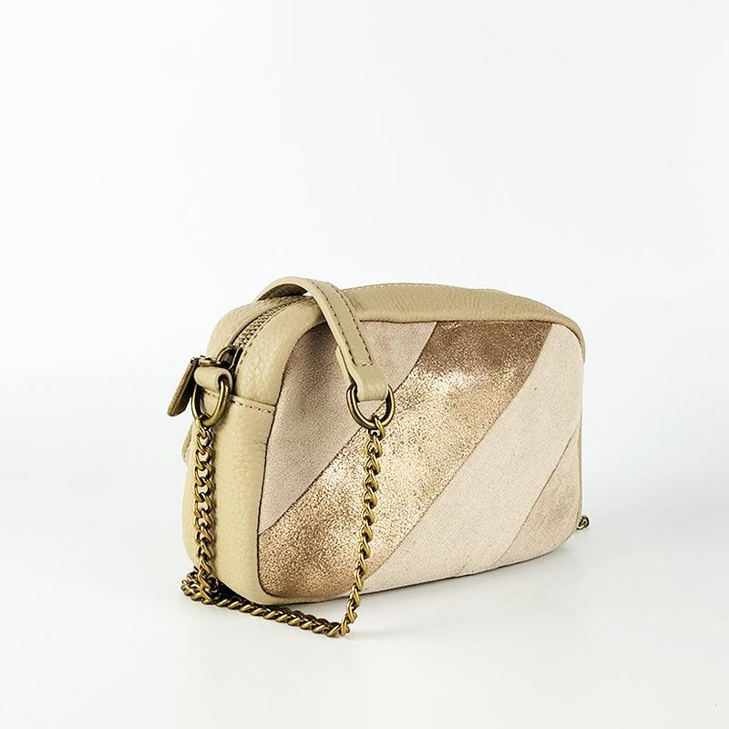 Bandolera de Fiesta Fantasía Beige - KAF Bolsos