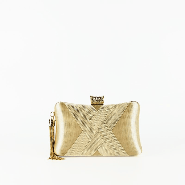 Clutch de Fiesta con Colgante Dorado - KAF Bolsos