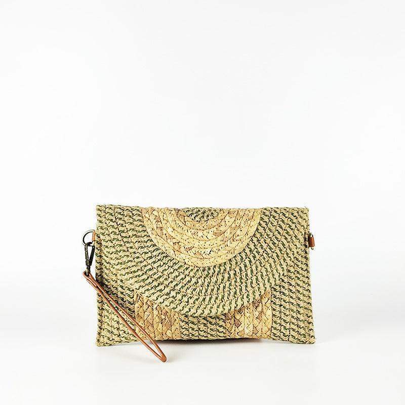 Cartera de Mano Yute Verde - KAF Bolsos