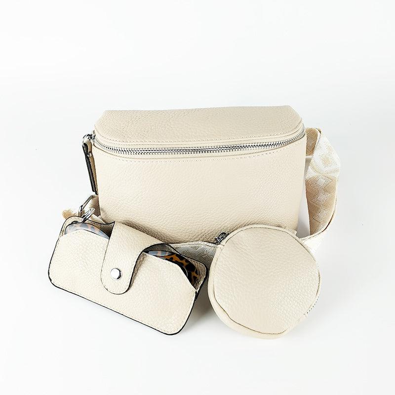 Bandolera 3 en 1 Beige - KAF Bolsos