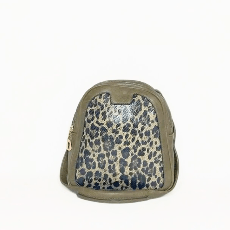 Mochila Pequeña Patrón Verde - KAF Bolsos